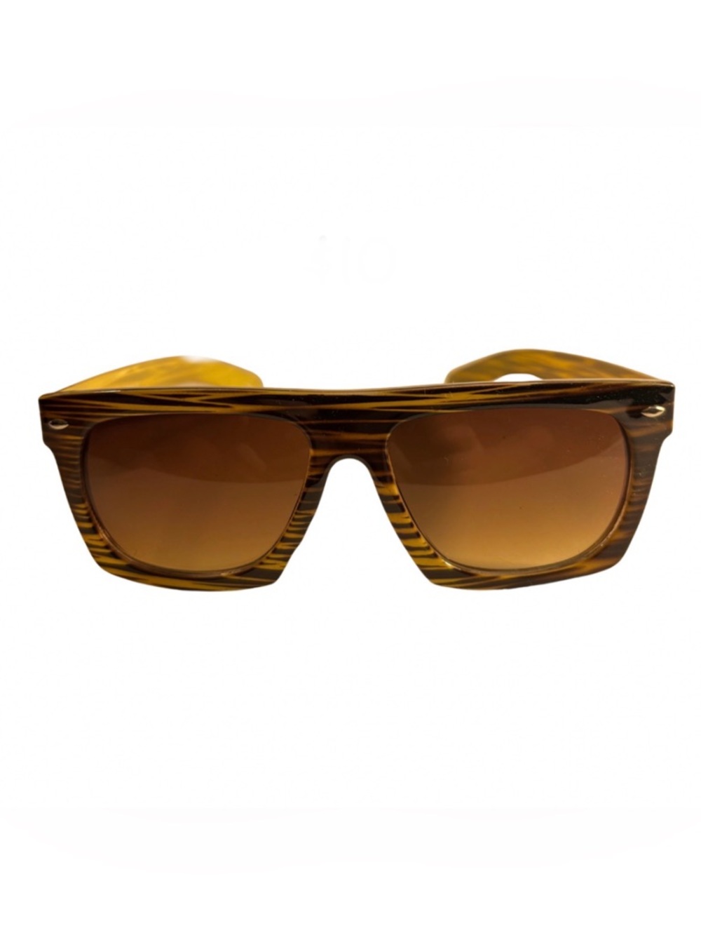 Wood grain Classic Sunglasses - Amber Brown Lenses